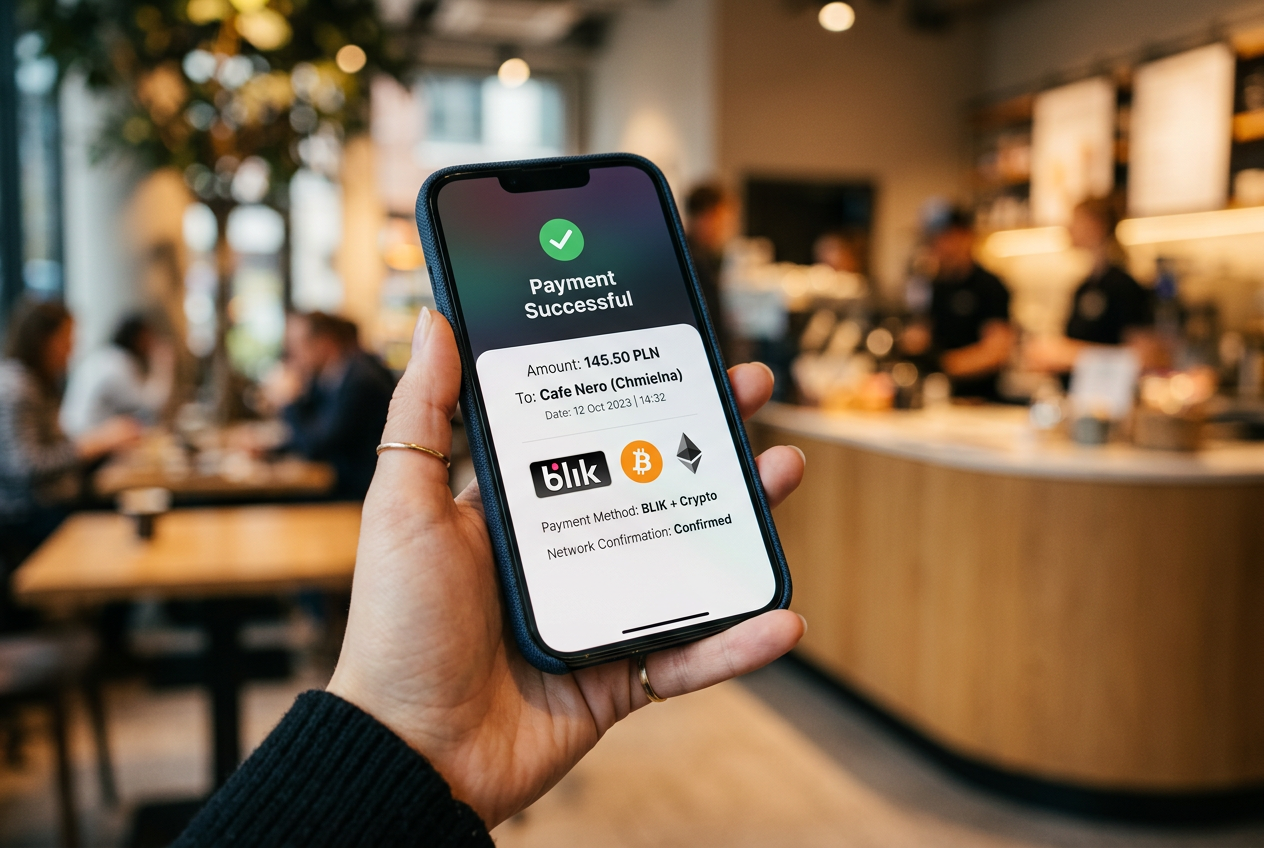 Smartphone showing a successful instant payment confirmation